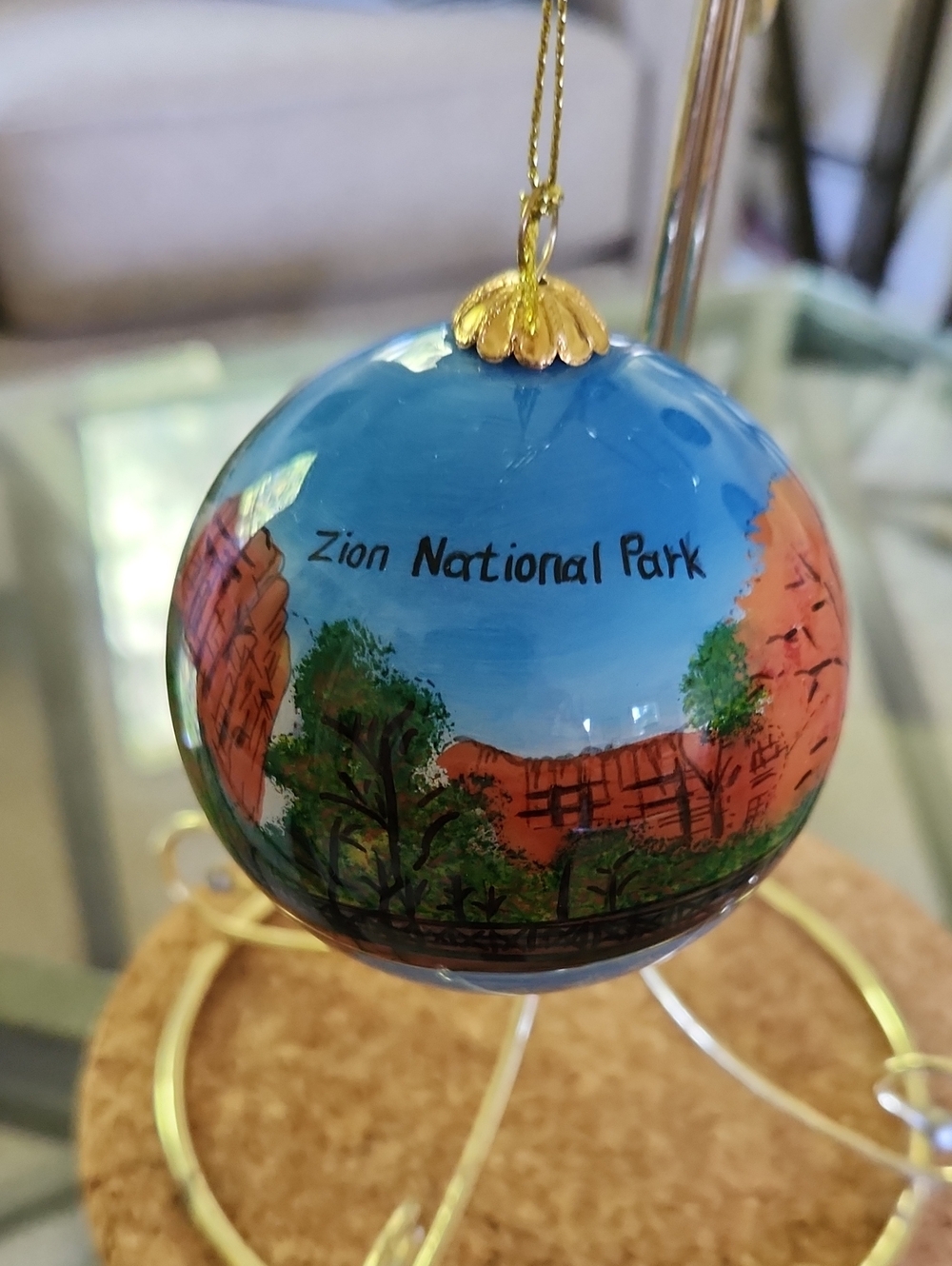 Glass Zion National Park Ornament